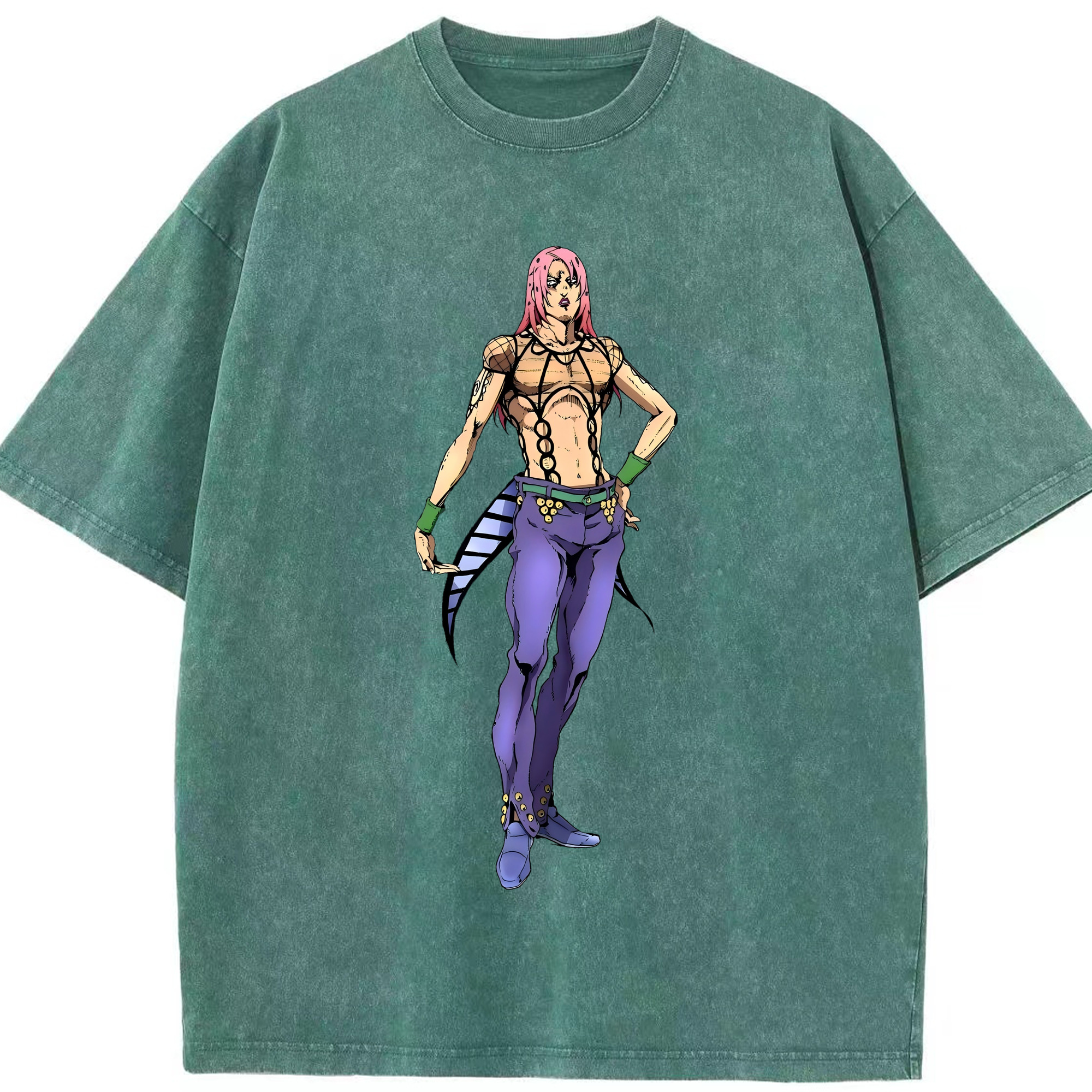 （画像用） ジョジョの奇妙な冒険 ビネガー?ドッピオ JoJo's Bizarre Adventure Vinegar Doppio 綿100% ヴィンテージ風 半袖Tシャツ（フロントプリント）